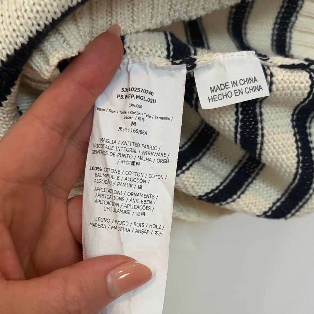 Weekend by Max Mara Striped Knit Cardigan Sweater Size M - Picture 6 of 6